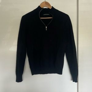 Merino Wool Quarter Zip Sweater